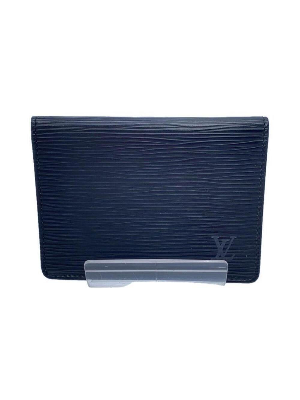 LOUIS VUITTON Porte Wallet Cartes Vertical Epi Black